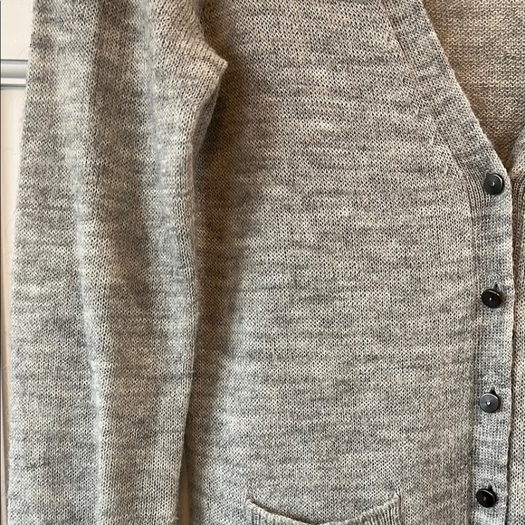 J. Crew V Neck Button Down Grandpacore Alpaca & Wool Sweater Cardigan - Size S - Picture 4 of 13